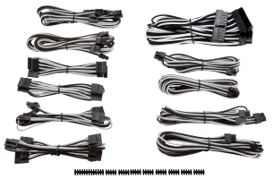 Corsair Premium Pro Sleeved Kabel-Set (Gen 4) črno-bela (CP-8920227)