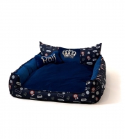 Blazina GO GIFT Dog and cat bed L - navy blue - 90x75x16 cm 