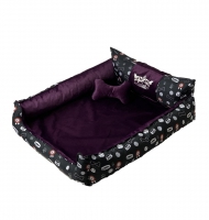 Blazina GO GIFT Dog and cat bed XXL - purple - 110x90x18 cm 