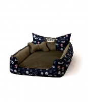 Blazina GO GIFT Dog and cat bed L - brown - 90x75x16 cm 