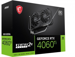 MSI GeForce RTX 4060 Ti 8G Ventus 2X Black E1 OC, 8GB 