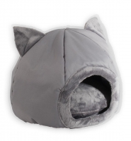 Ležišče za mačko GO GIFT cat bed - grey - 40x40x34 cm 