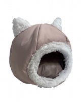 Ležišče za mačko GO GIFT cat bed - beige - 40x40x34 cm 