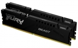Kingston FURY Beast 64GB 6000MT/s DDR5 CL40 (Kit of 2) Black XMP KF560C40BBK2-64