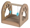 Praskalnik za mačke CARTON+ PETS cardboard with feathers Fun Park - cat