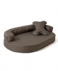 Blazina GO GIFT Oval sofa - pet bed brown - 100 x 65 x 10 cm