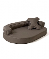 Blazina GO GIFT Oval sofa - pet bed brown - 100 x 65 x 10 cm 