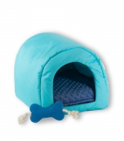 Ležišče GO GIFT Dog and cat cave bed - blue - 40 x 33 x 29 cm 