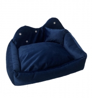 Blazina GO GIFT Prince navy blue XXL - pet bed - 70 x 55 x 12 cm 