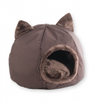 Ležišče za mačko GO GIFT cat bed - brown - 40x40x34 cm 