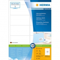 HERMA nalepke za naslove A4 bela 96x50,8 mm Papir 1000 kosov 4667