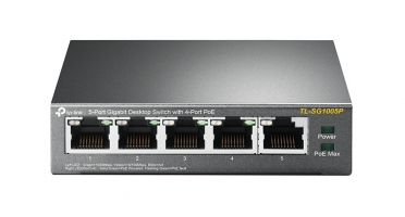 TP-Link TL-SG1005P Gigabit Switch, 5x RJ-45, PoE (TL-SG1005P) - NA ZALOGI