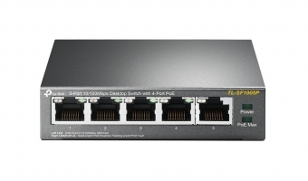 TP-Link TL-SF1000 Desktop Switch, 5x RJ-45, 60W PoE (TL-SF1005P)