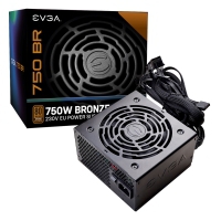 EVGA 750W 750 BR Power Supply 80+Bronze (100-BR-0750-K2) 