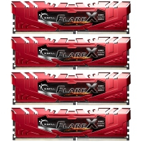 G.Skill Flare X red, DDR4-2400 Ryzen, CL15 - 32GB (4x8) F4-2400C15Q-32GFXR