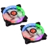 Raijintek IRIS 12 Rainbow RGB LED-FAN, 2er Set inkl. Controll 0R400044