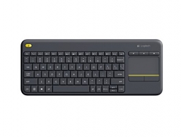 Tipkovnica K400 PLUS Wireless Touch, Logitech, Unifying, črna, SLO 920-008385