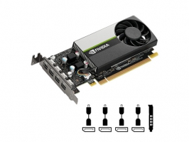 PNY Quadro T1000, 4GB GDDR6, PCIe 3.0 x16, 4x mDP-DP, Low Profile, VCNT1000-PB